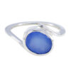Good Gemstones Oval Faceted Chalcedony rings
