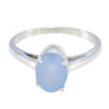 Nice Gemstone  Oval Faceted Chalcedony ring