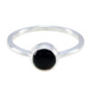 Good Gemstones Round Cabochon Black Onyx rings