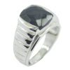Natural Gemstone  Octogon Checker Black Onyx rings